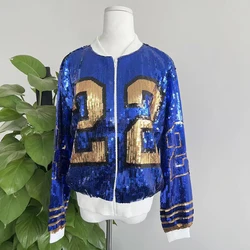 Greek zip up long sleeve sporty bat sleeved Sorority Sigma Gamma Rho Sequin SGR 22 Sequin Jacket