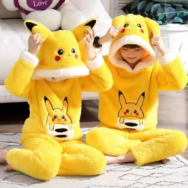 Pajama Sets For Girls pajama Set Boys Outfits Set  Child Warm Cartoon Sleepwear Kids Homewear