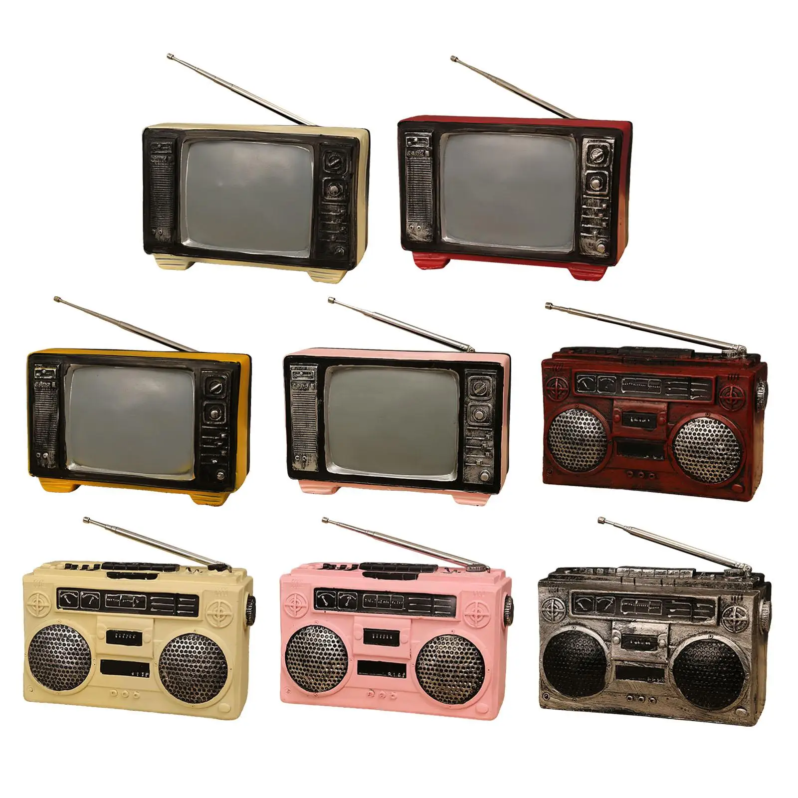 Vintage Decor for Home Decorative Simulation Tv Model Ornaments Handicrafts for Office Desktop Home Bedroom Sturdy