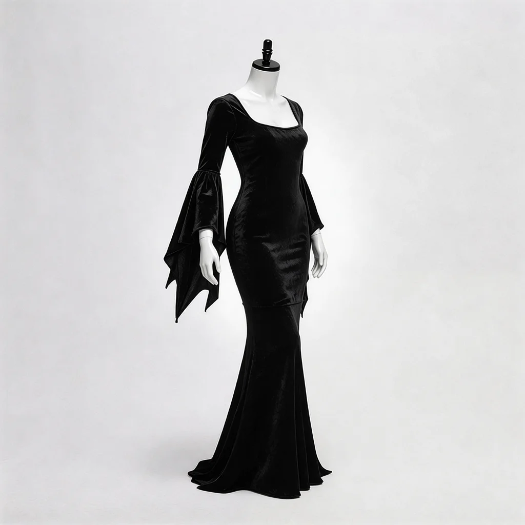 New Halloween Bat Witch Ghost Bride Long Skirt Performance Costume Gothic Witch  Masquerade Ball Outfit Ladies Fashion view 3