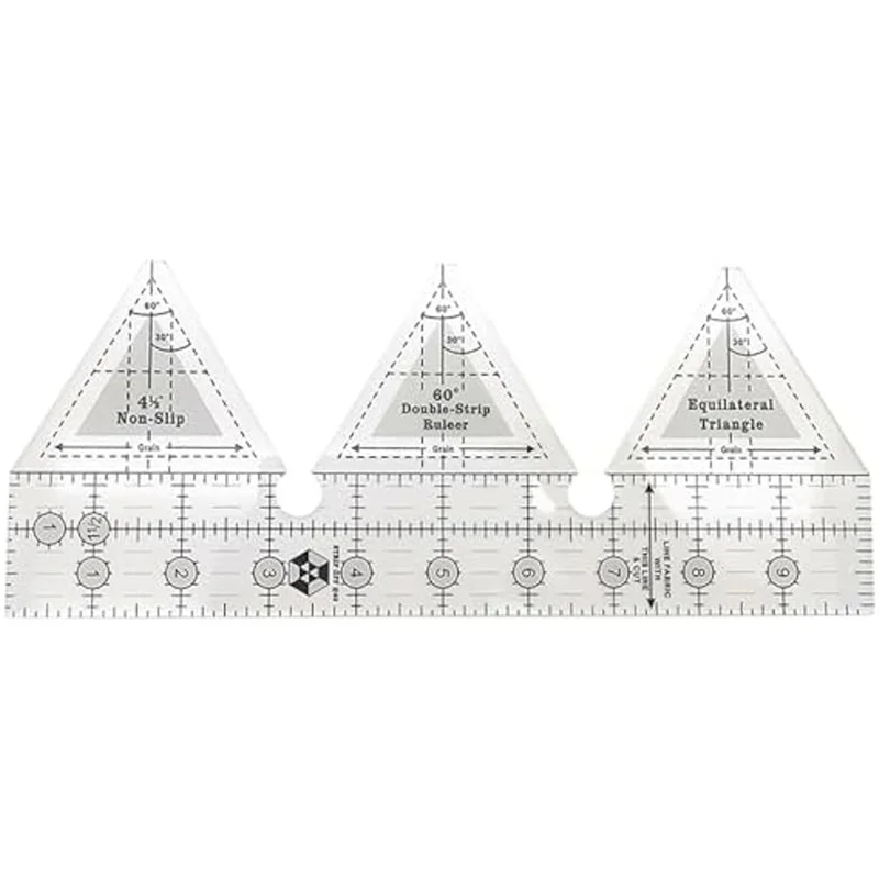 A60F-4PCS Quilting Rulers,Shaped Acrylic Sewing Ruler Quilting Templates,Sewing Ruler Ruler For DIY Crafts 6-18 Inch