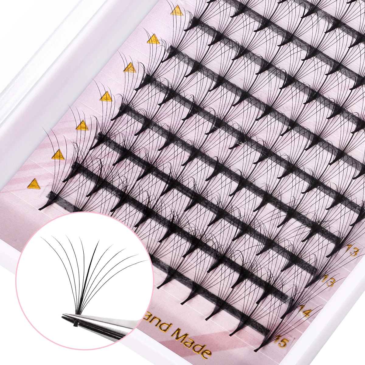 ARISON Wispy 9D Lashes Premade Fan Individual Eyelashes Extension Faux Mink Russian Volume Fans Eye Lash For Wholesale