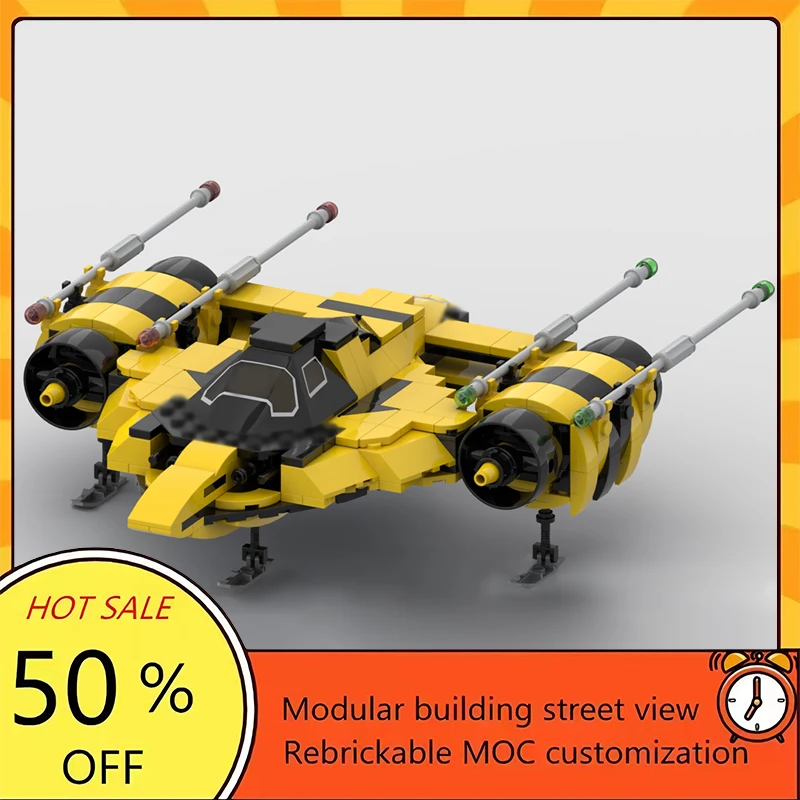 

Набор для сборки космического корабля из 412 деталей: популярная модель из фильма «Звездные войны», модульный конструктор, технологичный подарок, праздничный набор для детей