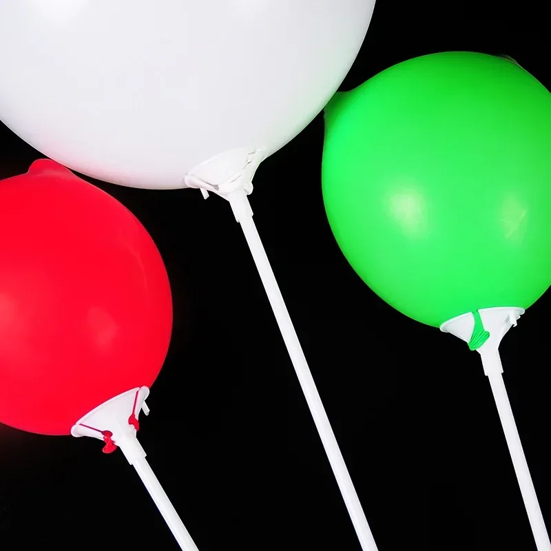 5 Sets/lot 40cm Latex Balloon Stick White PVC Rods Balloons Holder Sticks with Cup Party Supplies Party Decoration Accessories