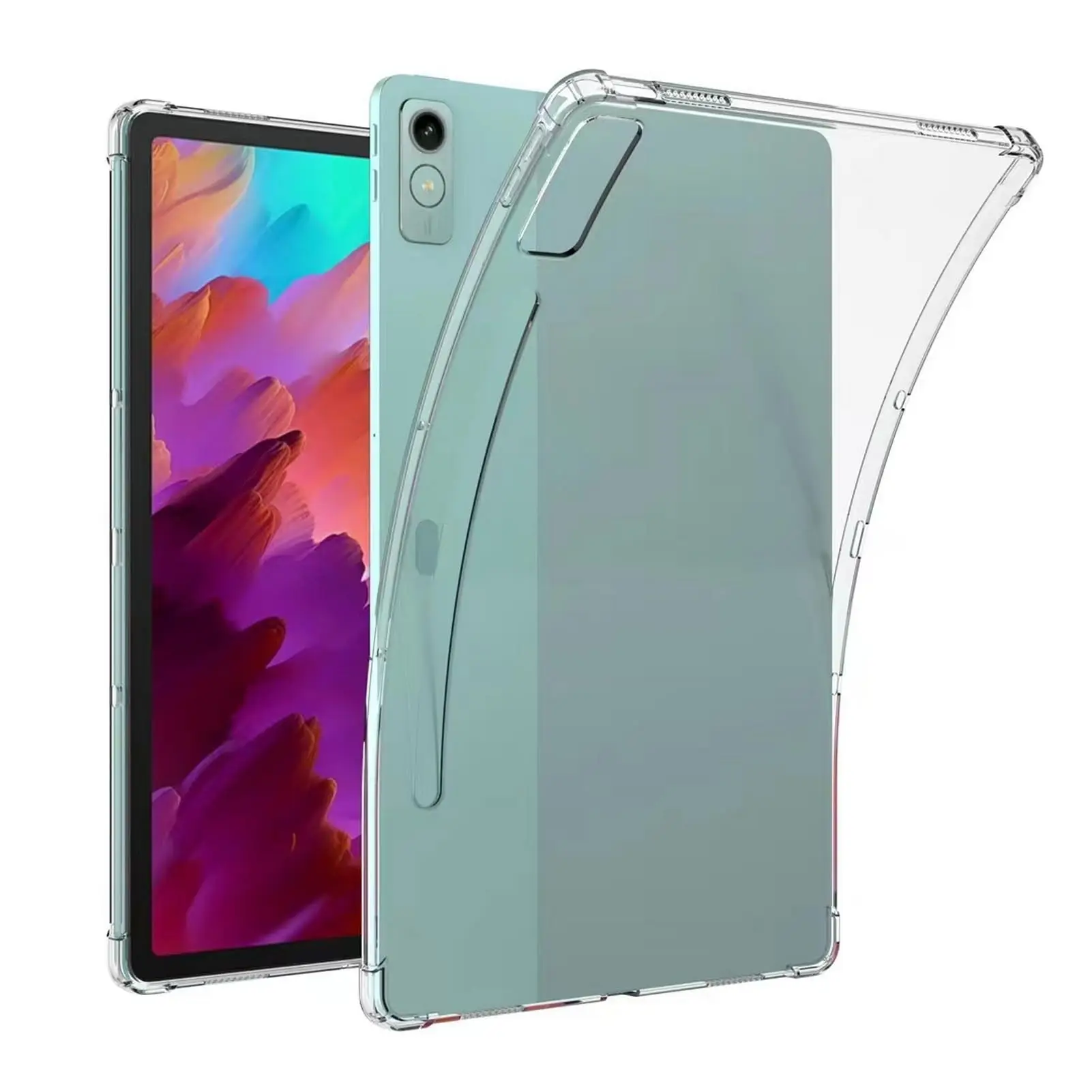 Funda transparente para Lenovo Xiaoxin Pad Pro, 12,7 pulgadas, TB370FU, silicona ultrafina, TPU suave, anticaída, Lenovo Tab P12, 12,7"