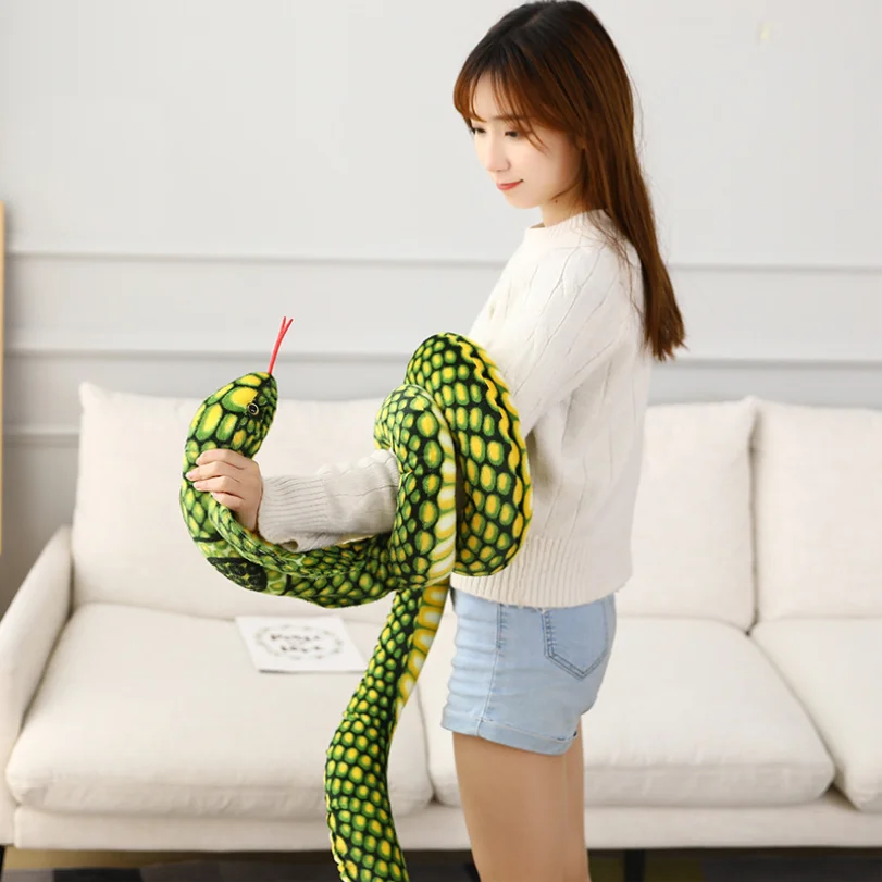New Cross border Simulated Snake Doll Plush Toy Giant Snake Zoo Gift Doll