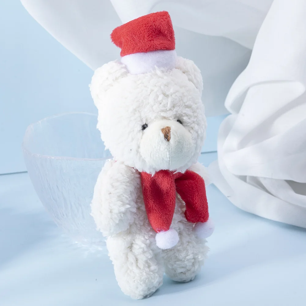 Juguete de peluche de oso de Navidad para niños, Mini oso de peluche, llavero de juguete, bolsa colgante, decoración de boda, regalos de fiesta de cumpleaños, 14cm