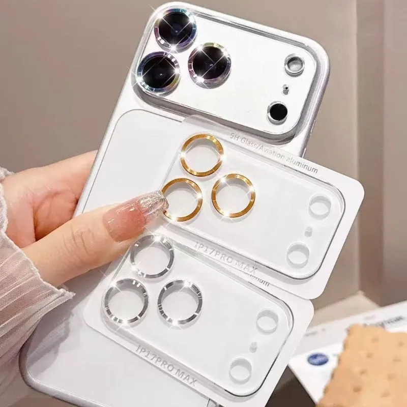 Objektivschutz für iPhone 18 17 Air 16 15 14 13 12 Mini 11 Pro Max Plus 17E16E Kamera Metallring Gehärtetes Glas Objektivfolie