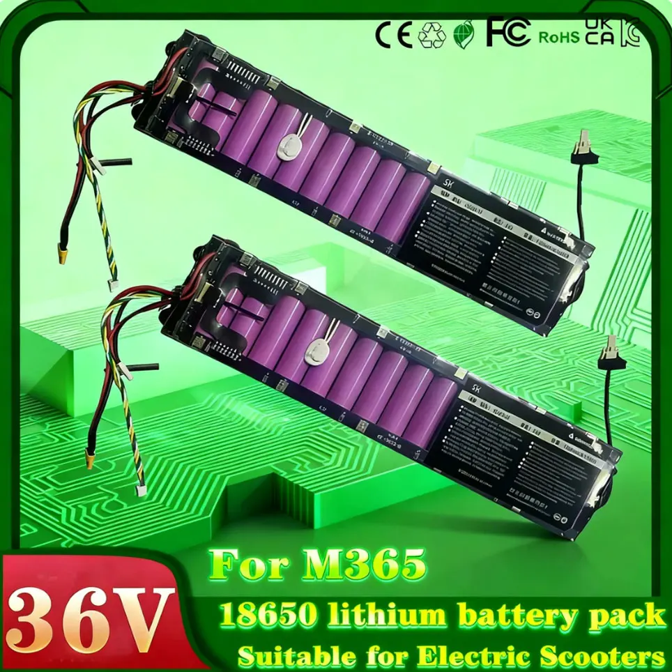 Nouvelle Batterie 36V 100Ah 2025 pour Xiaomi M365/Pro/1S – Pack Batterie Spécial 36V pour Trottinette, Autonomie 30km, avec BMS + Chargeur – Accessoires Trottinette