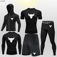 Men Tracksuits Gym Fitness Running Set Men Rashguard BJJ Sportswear Compression Suits Quick Dry Skinny Jogger Training Clothing