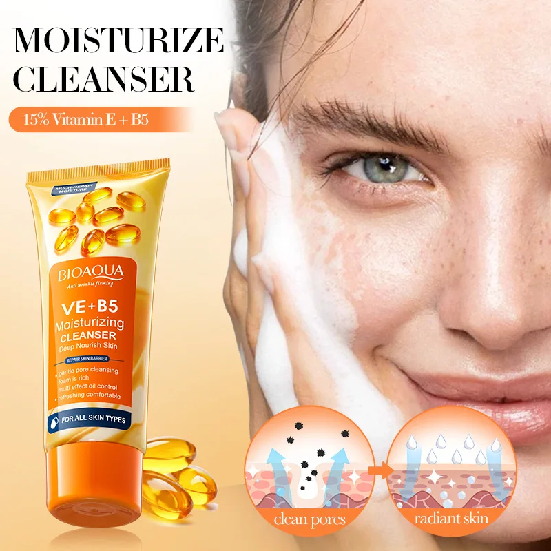 

BIOAOUA Vitamin EB5 Moisturizing Multi-Effect Cleansing Deep Cleansing Acne Oil Control Exfoliation and Shrinking Pores