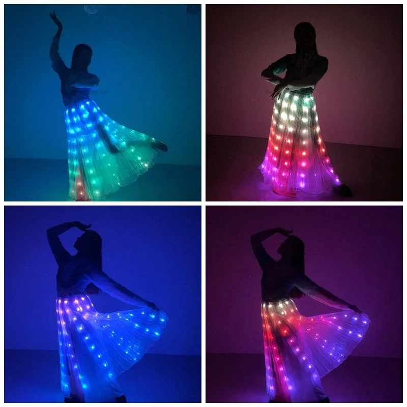 LED Isis Wings Glowing Butterfly Luminous Wing Belly Dance Costumes Belly Dance Led Wings Party Wedding Fluorescent Shows