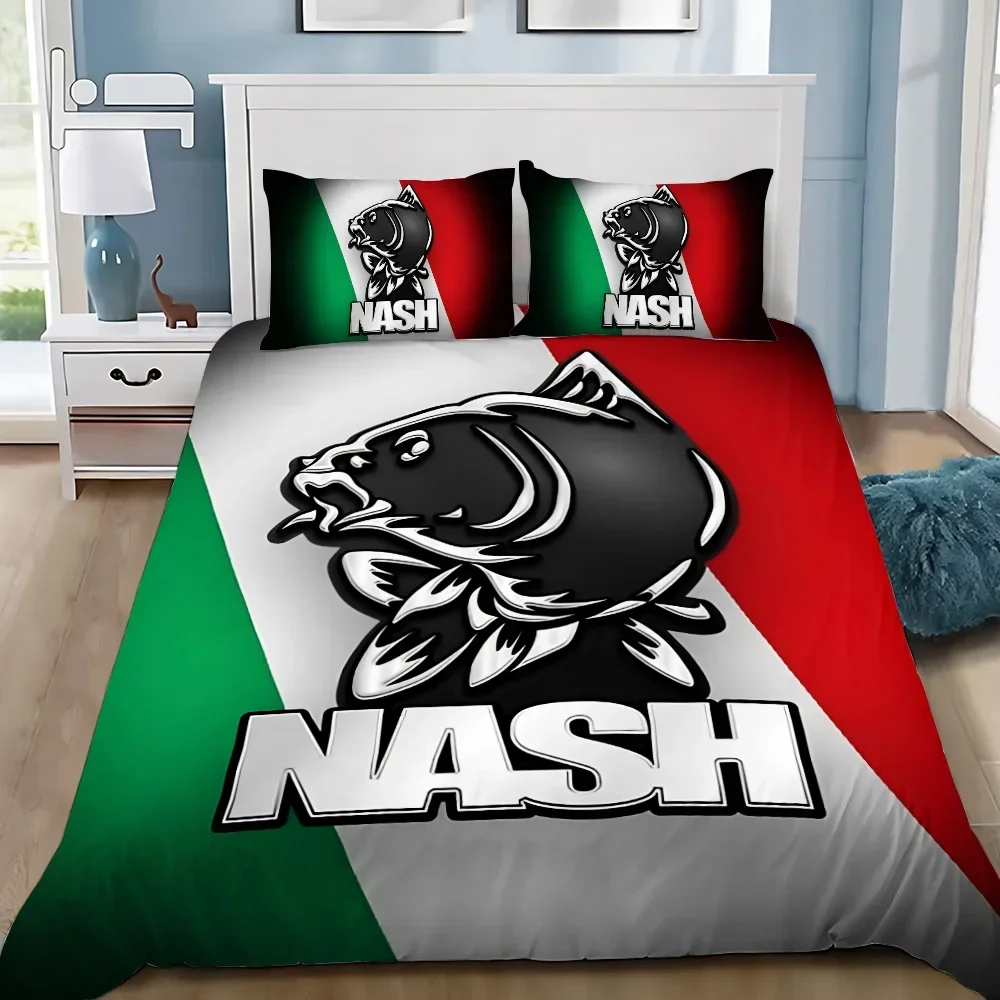 2026 Fashion 3d Print Nash Fishing Logo Duvet Cover Pillowcase Bedding Set Adult Boy Girl Bedroom Decoration Single Double Large