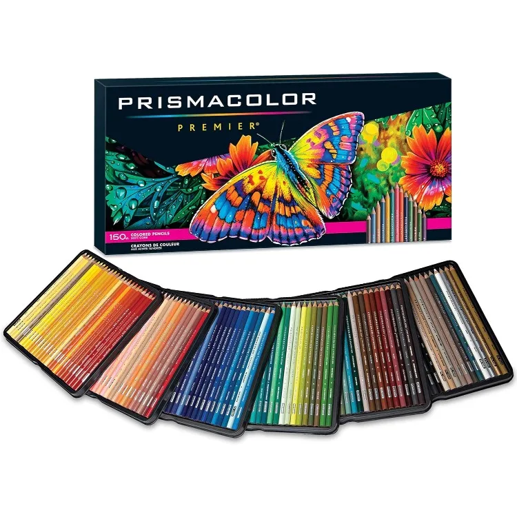 Premier Colored Pencils, Soft Core, 150 Count, Lightfast, Ultra-smooth, Adult Coloring Books