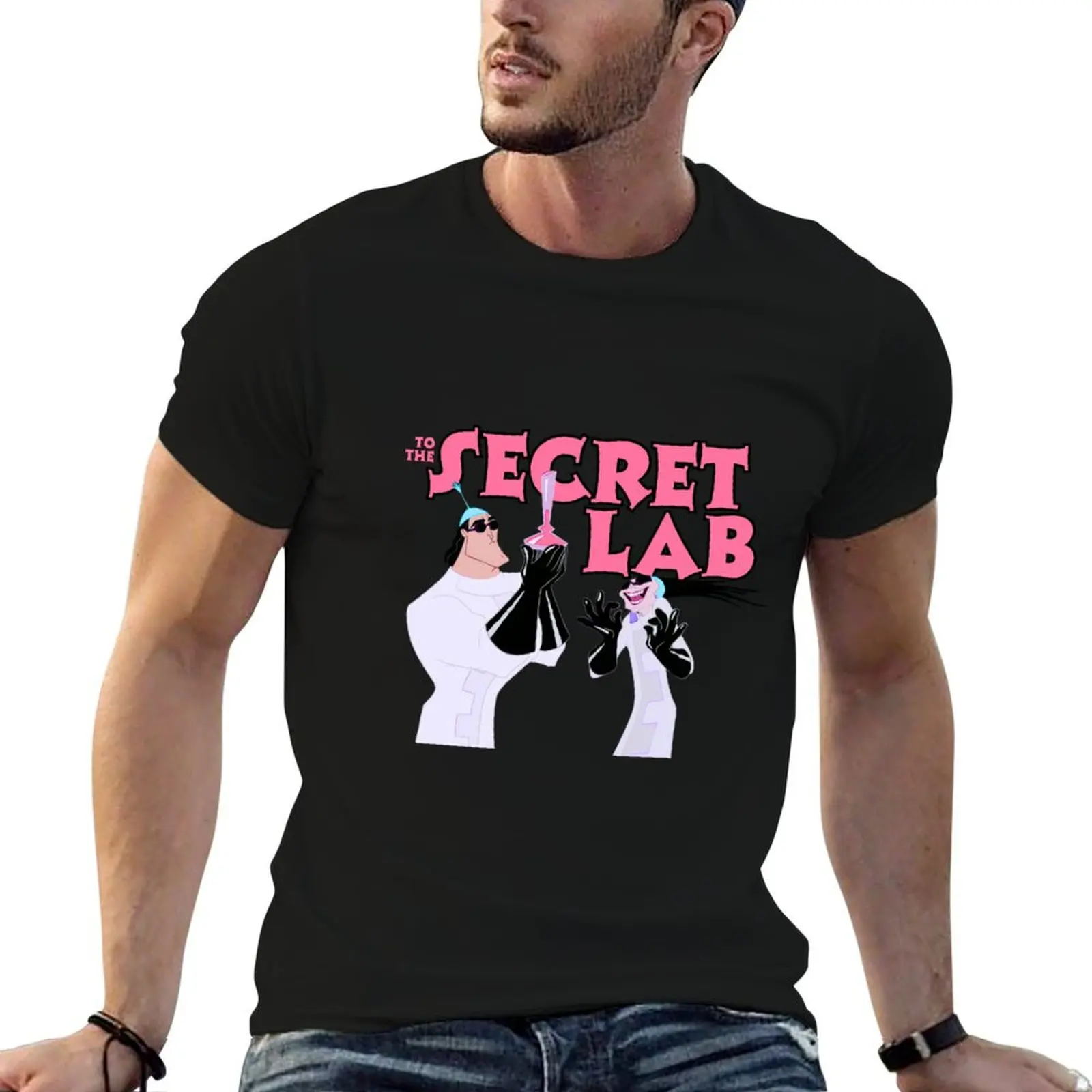 

To the Secret Lab! Ft Yzma and Kronk T-Shirt man t shirt cotton high quality t shirt personalised T-Shirt