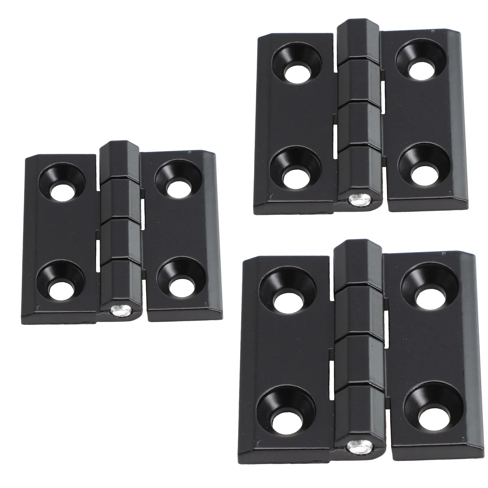 1pc Black Door Hinges Zinc Alloy Butt Hinges Cabinet Drawer Aluminium Box Backflap Shed Door Hardware Hinge 40mm 50mm 60mm