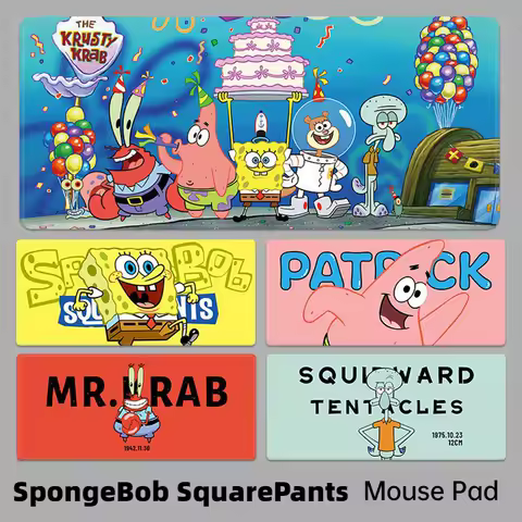 SpongeBob Gaming Mouse Pad Large Mouse Pad Gamer Computer Mousepad Big Mouse Mat Cartoon Animation Pad Laptop Keyboard Desk Mat