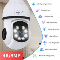 WiFi Smart Home Light Bulb Camera 8MP 4K Spotlight E27 Light Bulb Camera Baby/Elderly/Pet Monitor CCTV Security Camera