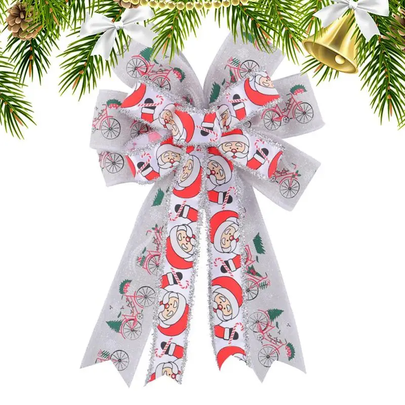 Christmas Tree Bows Christmas Tree Double Layer Bow Decoration Decorative Christmas Bows Christmas Tree Ornaments For Wall