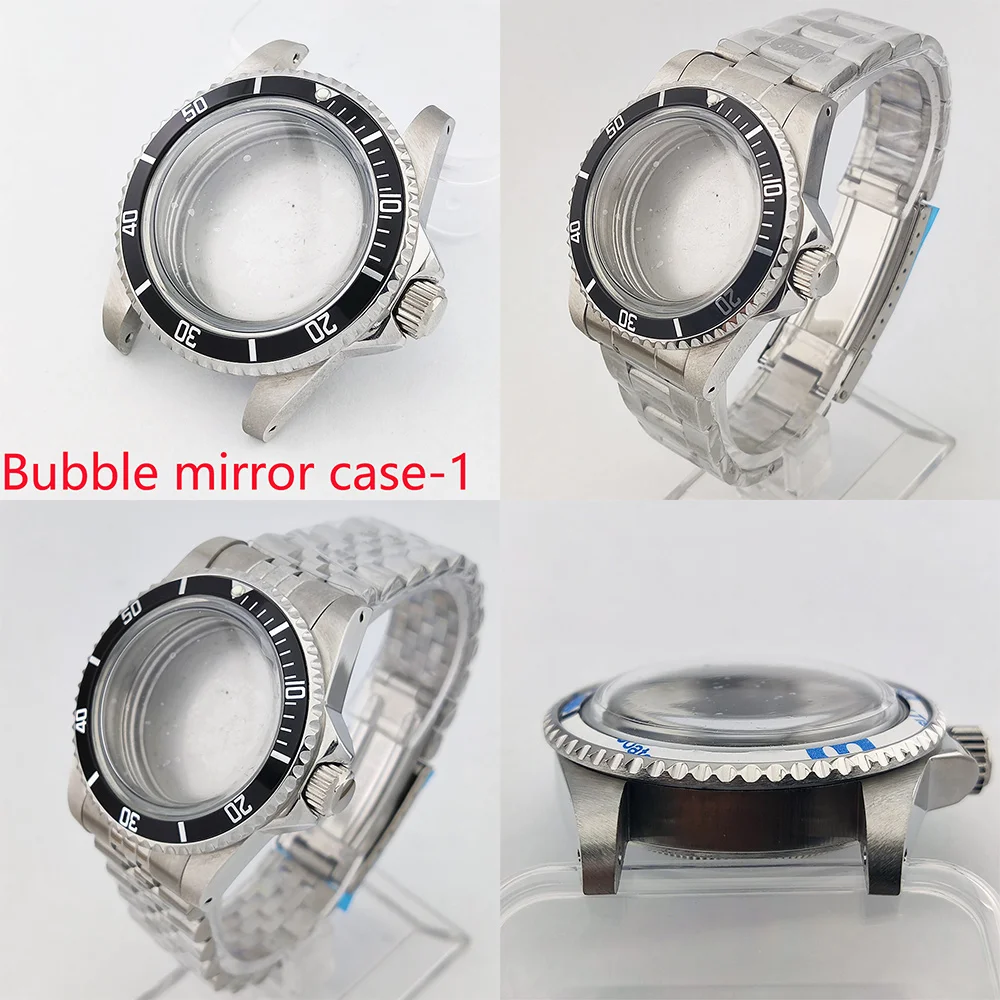 39.5mm NH35 Case Vintage Shell Bubble Mirror NH35 Watch Accessories NH35 NH36 Sport Hand Case Vintage Diver Oyster