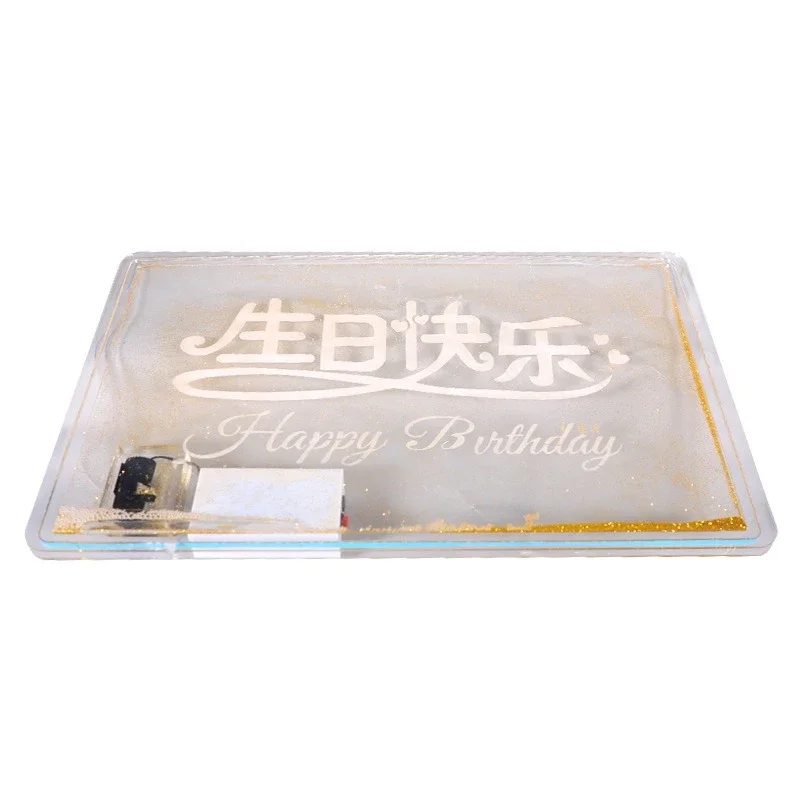 Bar luminous led golden yellow light quicksand hand placard billboard happy birthday party KTV atmosphere prop placard