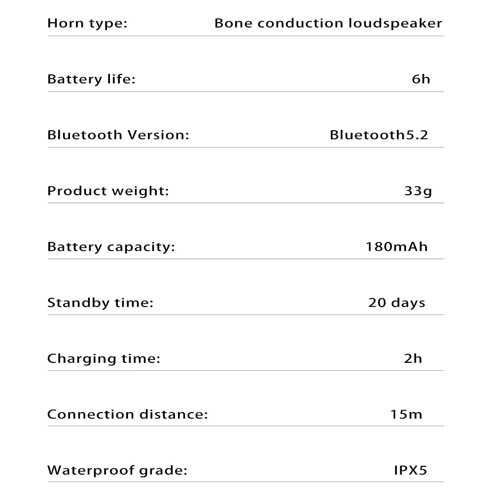 Imagem -06 - Paramita-fone de Ouvido de Condução Óssea Real Auscultadores Bluetooth sem Fio com Microfone Impermeável Exercícios Corrida bt 5.2 Ipx5