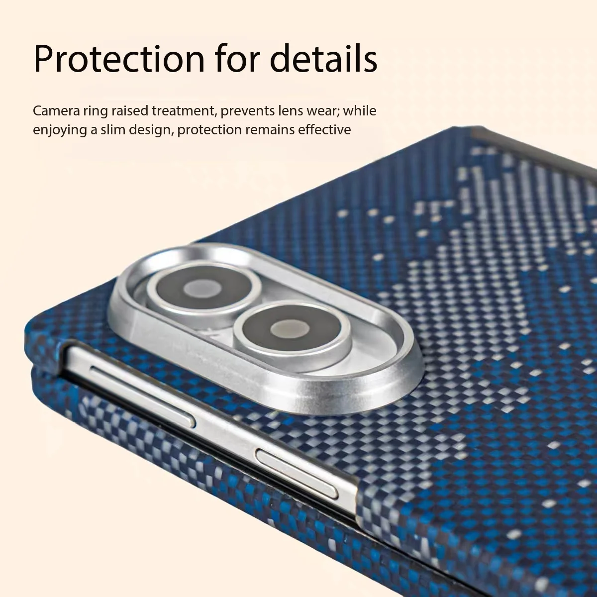 Prawdziwe etui z włókna aramidowego Kevlar do Samsung Galaxy Z Fold8 Fold 8 Wide Ultra z zawiasem Magsafe, ultracienkie etui z włókna węglowego. — zdjęcie produktu 3