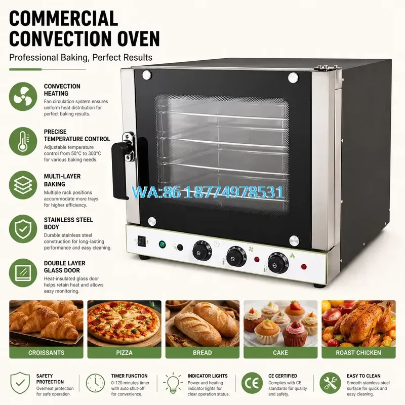 Wmwmnu Commercial Gas Bread and Cake Baking Oven Multi Deck Bakery Equipment for Bakery Shop Use
