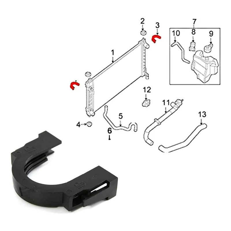 2Set Engine Upper Radiator Mount Bracket & Bushing for Nissan Maxima Quest Rogue Altima 21506-6M100 21542-CA000