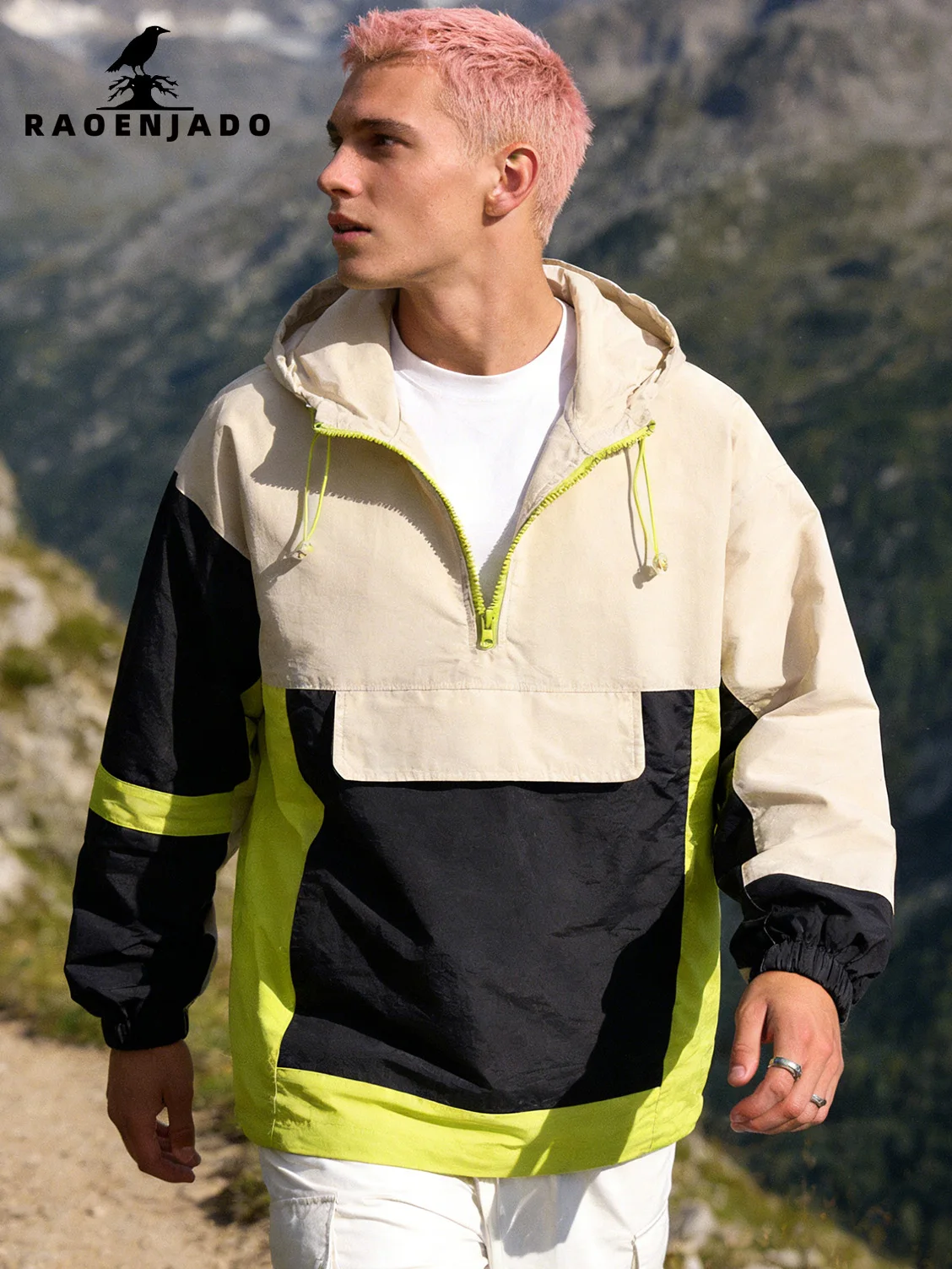 

Мужская спортивная куртка с капюшоном, легкая ветровка на молнии с цветными вставками, для путешествий, походов, повседневная, унисекс