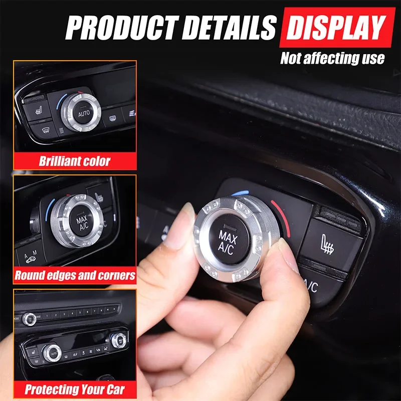 

Aluminum Alloy Car Interior Air Conditioning Volume Adjustment Knob Cover Trim For Toyota GR Supra A90 2019-2025 Car Accessories