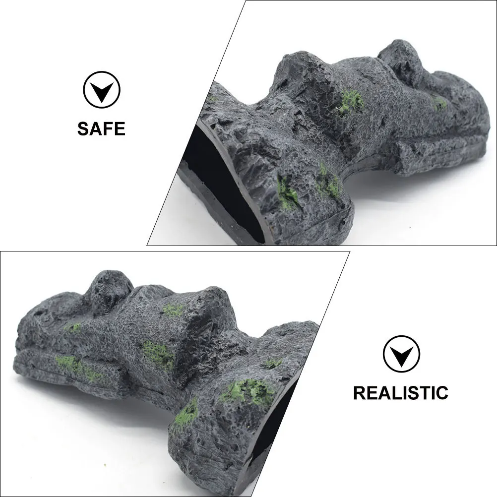 3 قطعة تماثيل حوض السمك موي الراتنج صديقة للبيئة حجر رئيس الحلي خزان الأسماك المناظر الطبيعية ديكور سطح المكتب الرف