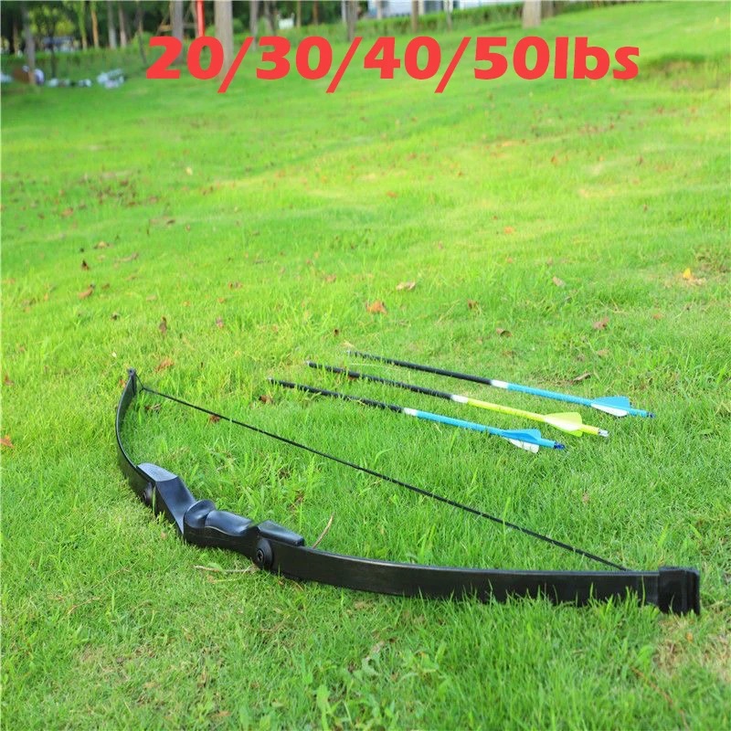 

20/30/40/50lbs Hunting Straight/recurve Bow and Arrow Set Shooting Outdoor Professional Competition Athletics Novice CS Toy