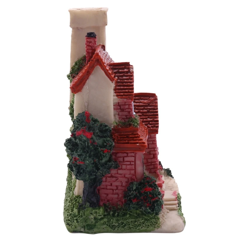 Cute Mini Resin House Miniature House Fairy Garden Landscape Home Garden Decoration Resin Crafts 4 Styles Color Random-A07G view 5