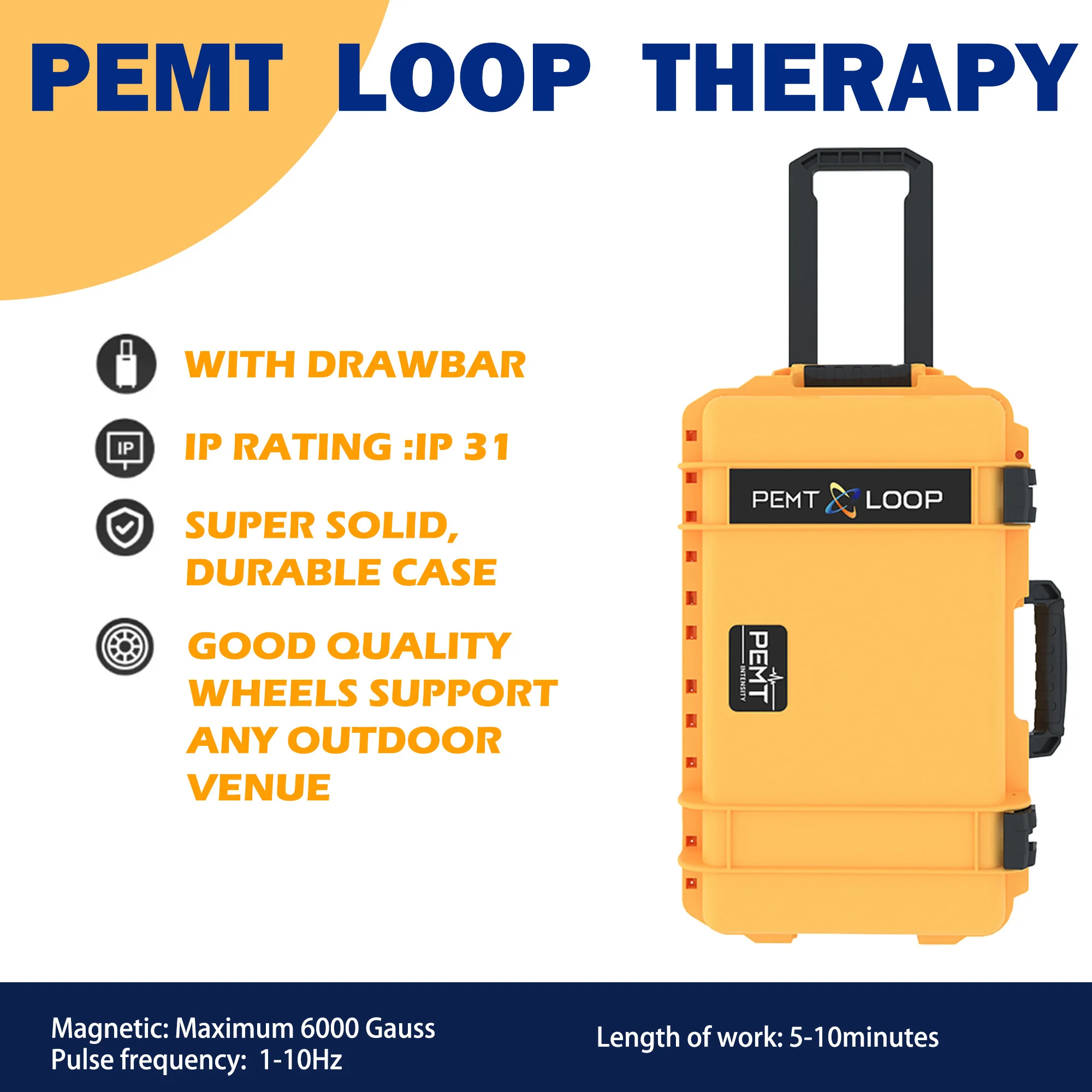 6000 Gauss Pulsed Elec-tromagnetic Fields PEMT Loop Therapy Magnawave PEMF Therapy for sports Injury repair Physiotherapy device