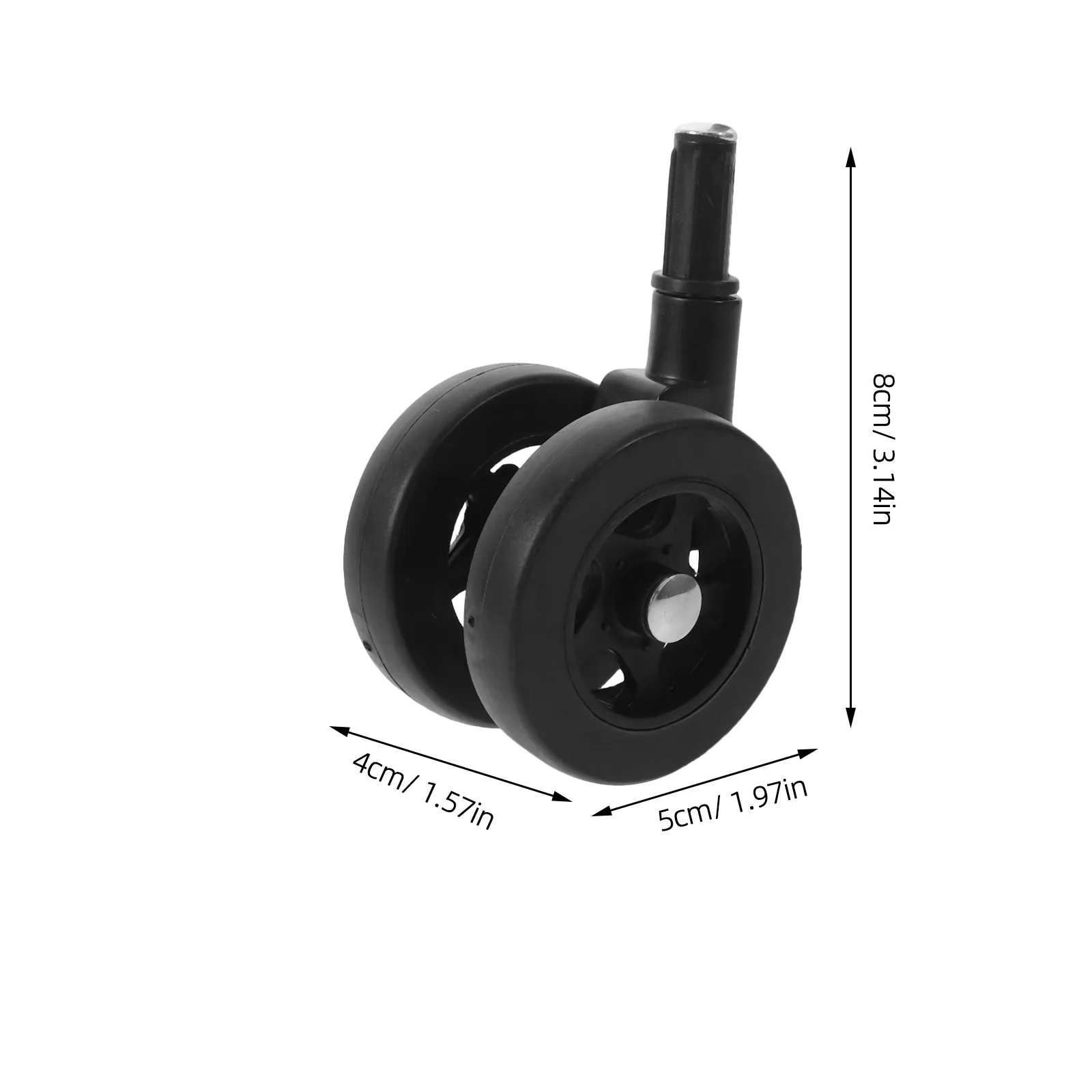 4Pcs Baby Walker Replacement Wheels Black Plastic Silent Caster Detachable Universal Stroller Repair Parts Toddler Walker