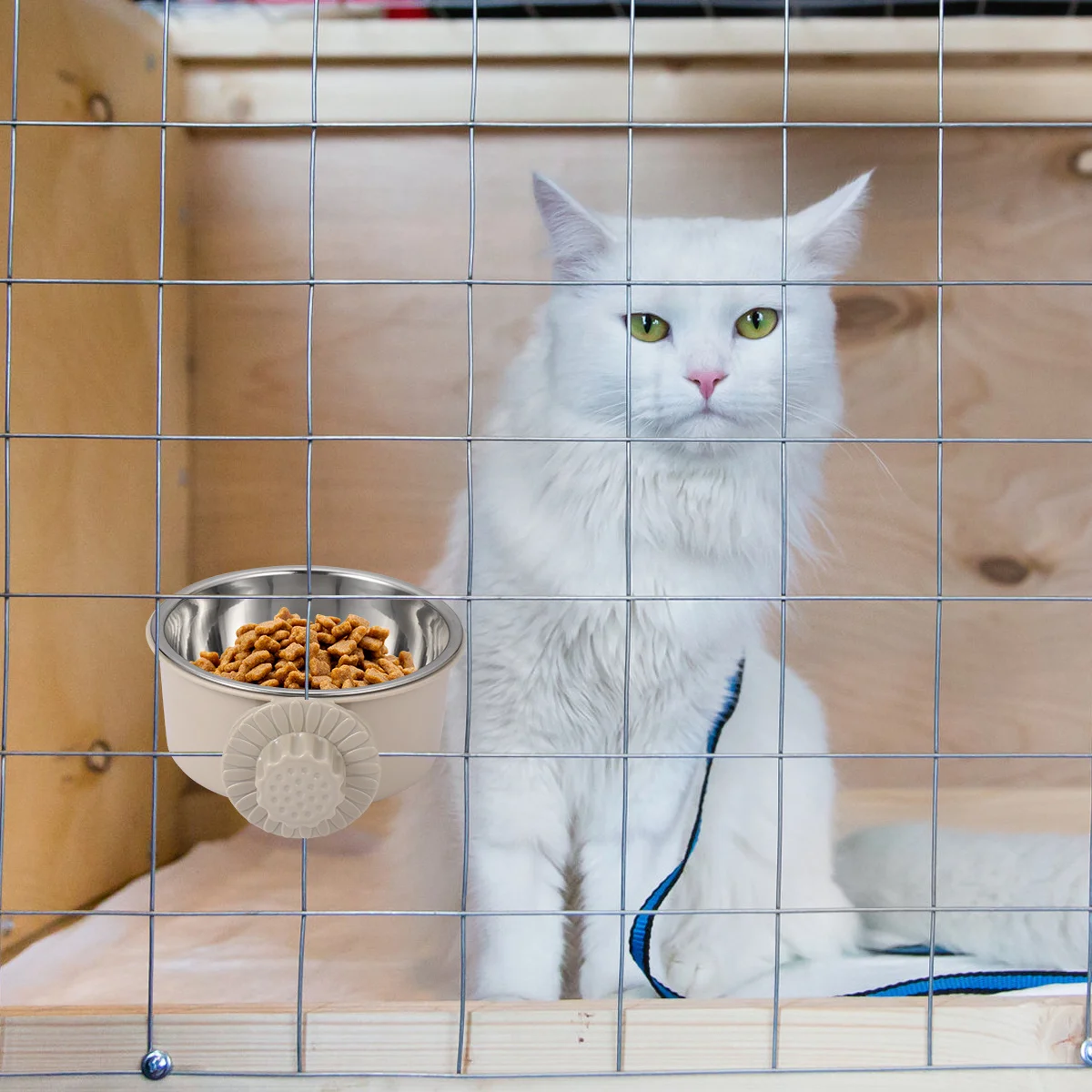 

Pet Bowl Stainless Steel Dog Feeder Cat Feeding Bowl Hanging Water Dispenser Portable Durable Double Layer Removable Easy