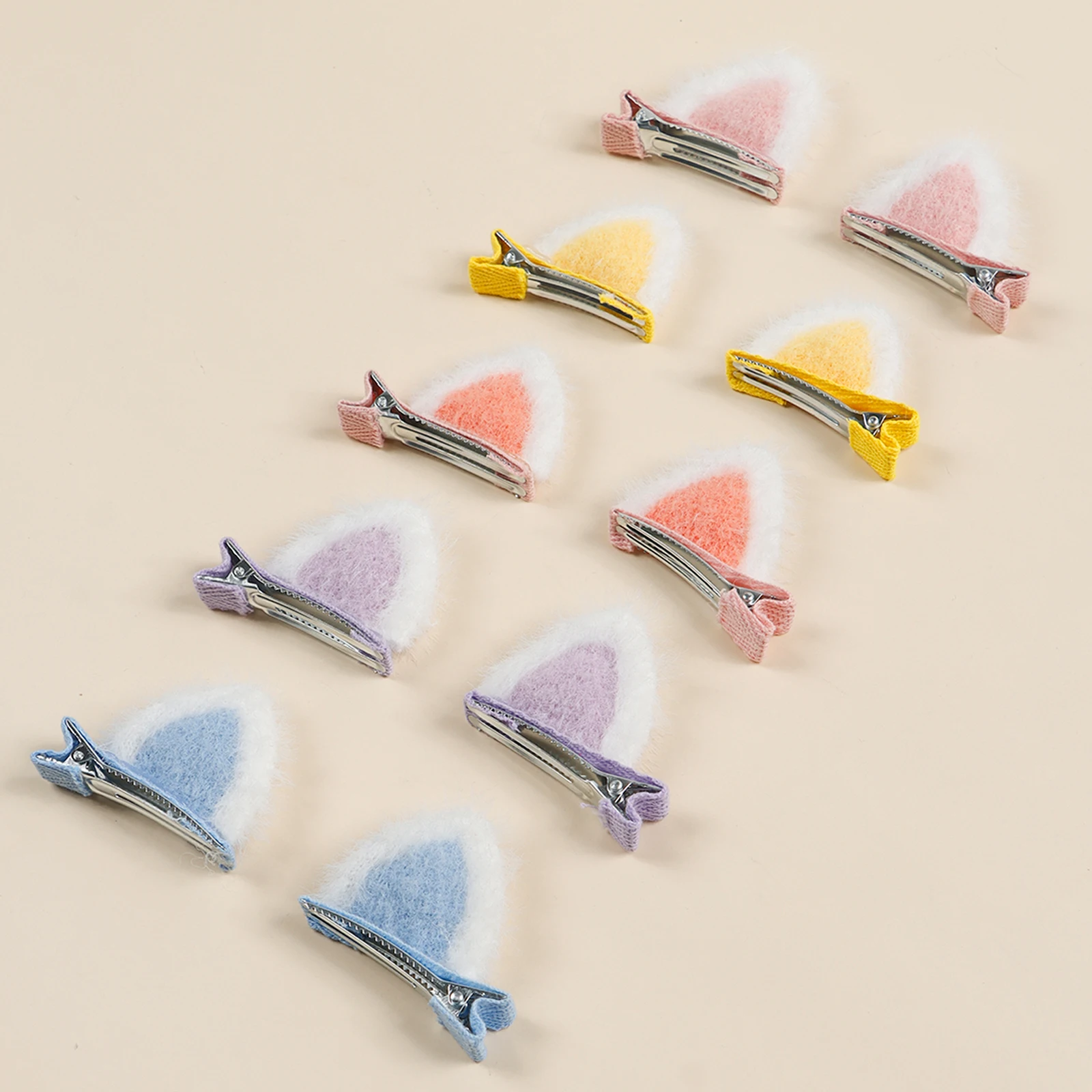 10 шт., плюшевая заколка для кошачьих ушей для маленьких девочек, декор для фотографий, милый аксессуар для волос, детская праздничная одежда, заколки для ушей, модная шпилька для подростков