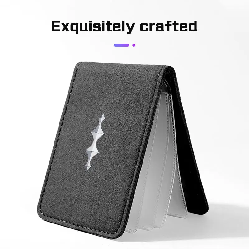 For BYD Leopard 5 Leopard 8 Titanium 7 Titanium 3 Car Driving License Bag Wallet Holder Suede Leather ID Card Document Purse Bag