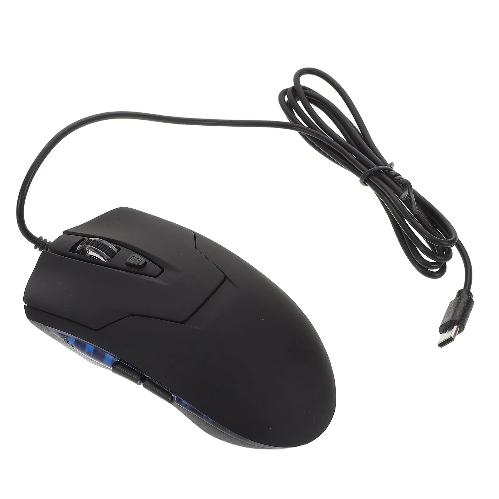 

USB C Wired Mouse 6 Buttons Ergonomic Design Glowing LED Backlight Quiet Click Gaming Laptop Desktop Computer Mouse Stable
