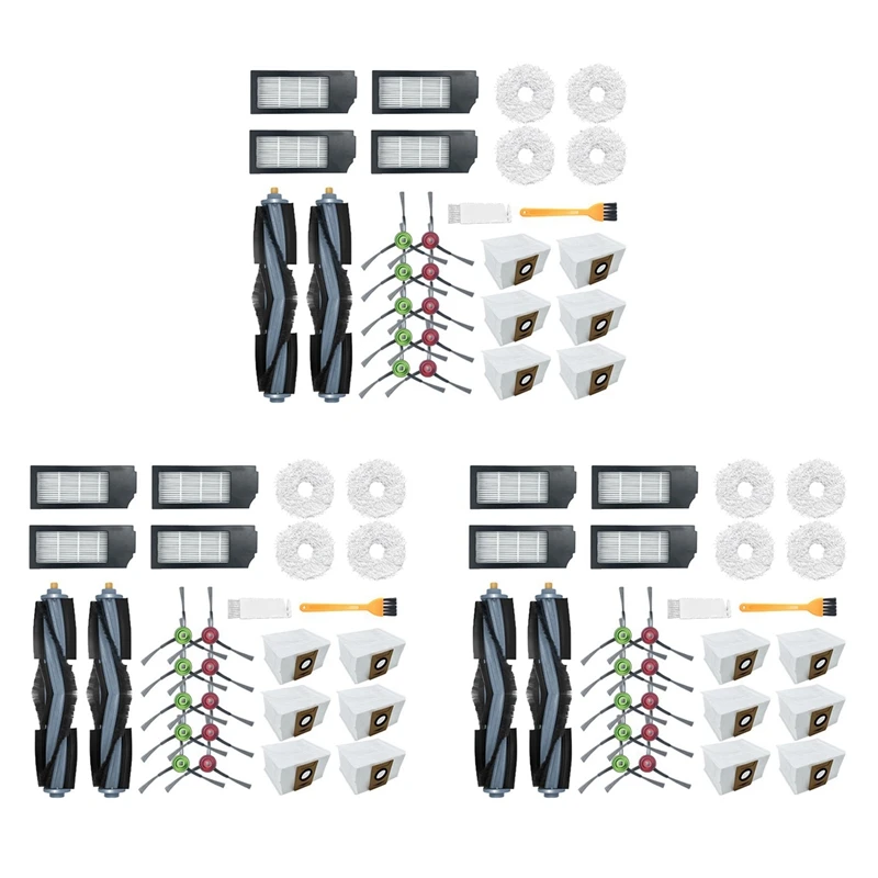 X16A 2025 NIEUWE-3 Set Voor Ecovacs Deebot X1 Omni/Turbo Stofzak Hoofdborstel Kit HEPA Filter Mop Reinigingsdoekje Stofzuiger