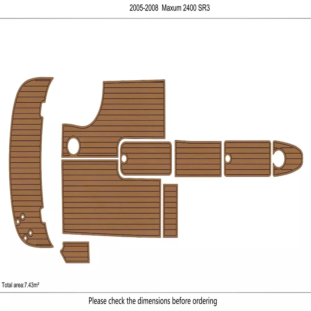 

2005-2008 Maxum 2400 SR3 Boat EVA Foam Boat Floor Teak Foam Decking for Boats Marine Flooring Teak Yacht boat marine accessories