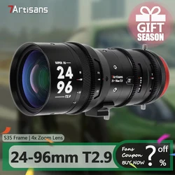 7artisans Sprite 24-96mm T2.9 S35 Frame Professional 4x Zoom Cine Camera Lens for Studio Photography with Canon EF PL Mount