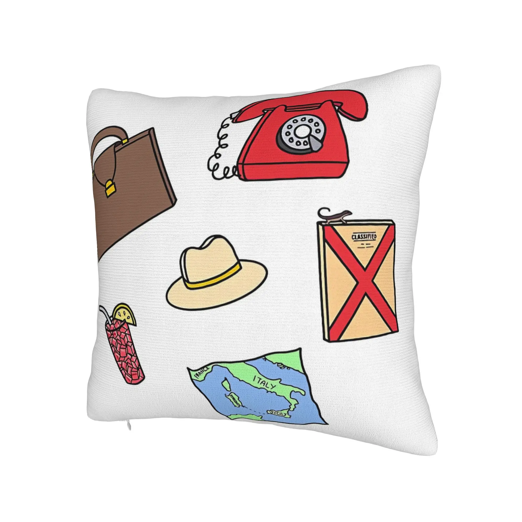 Operation Mincemeat Images Themed New Chinese Style Living Room Sofa Cushions and Pillows Cover - Double Sided Print