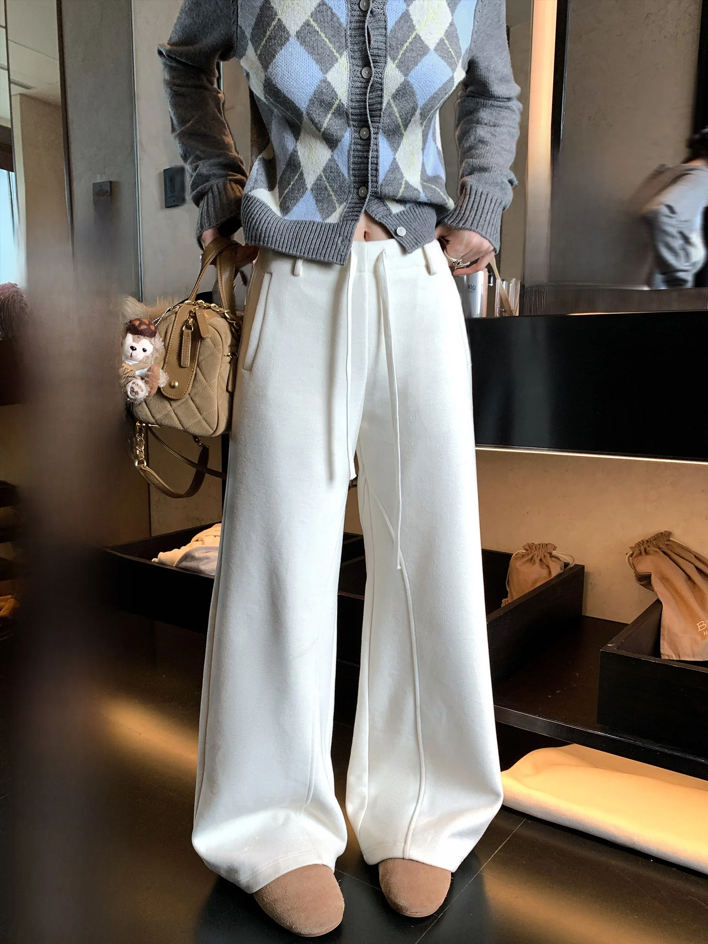 

Брюки LIONE с высокой талией, тонкие, повседневные, разноцветные, хорошо сидят, женские, в уличном стиле, асимметричный дизайн