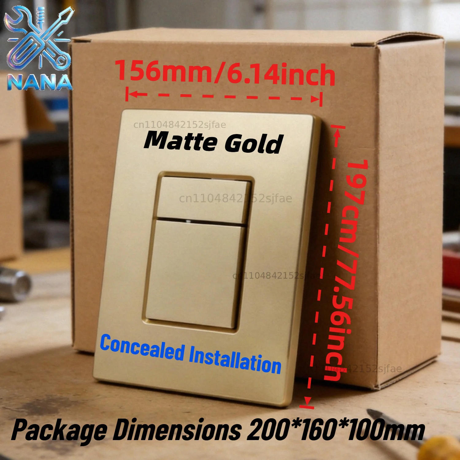 Dual Flush Push Matte Gold Button Compatible with Grohe Skate Cosmopolitan 38732GNO Concealed Wall Toilet Tank Cover Replacement