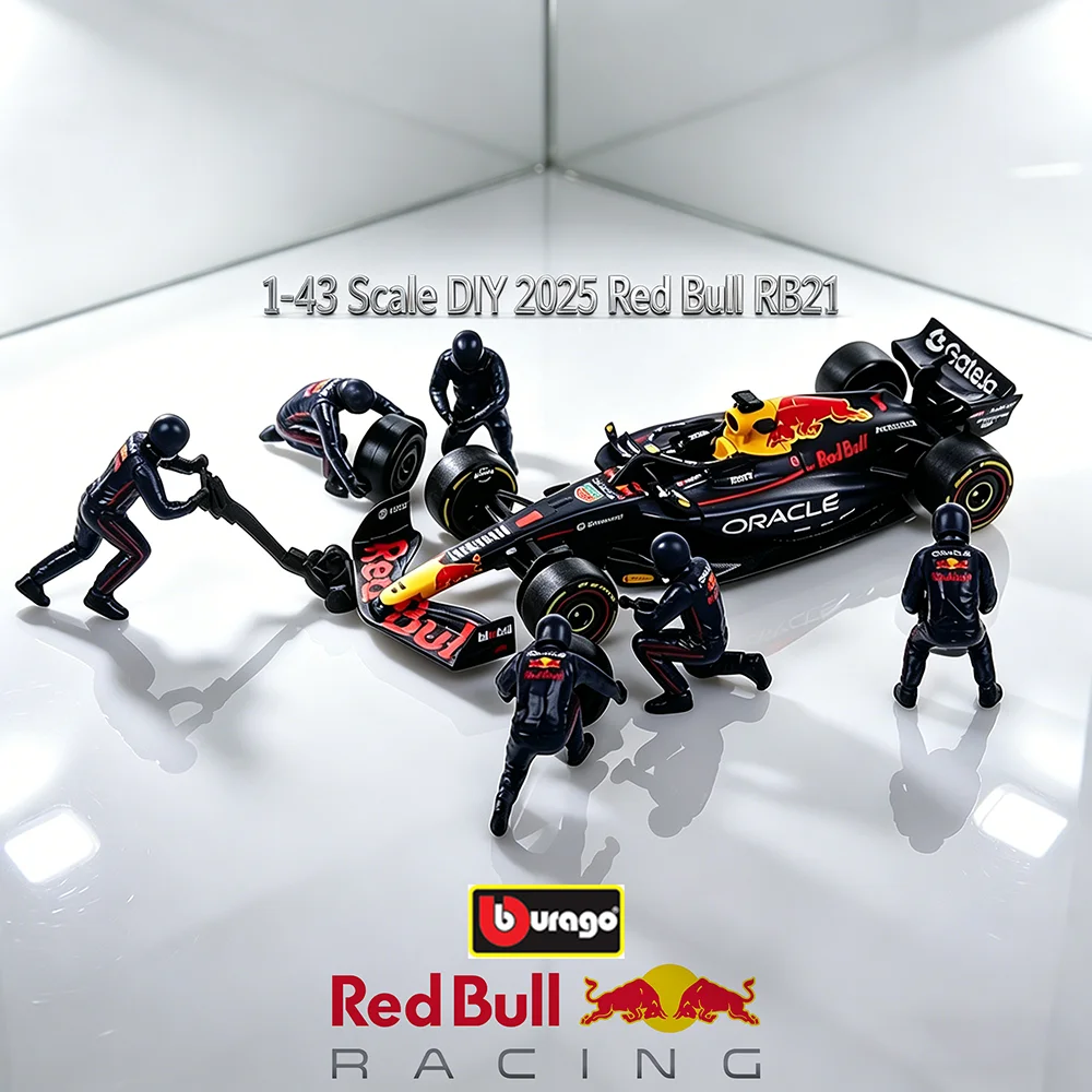 bburago-1-43-f1-diy-house-scaling-model-alloy-car-2025-red-bull-rb21-1-max-verstappen-22-yuki-tsunoda-collection-die-cast-toy