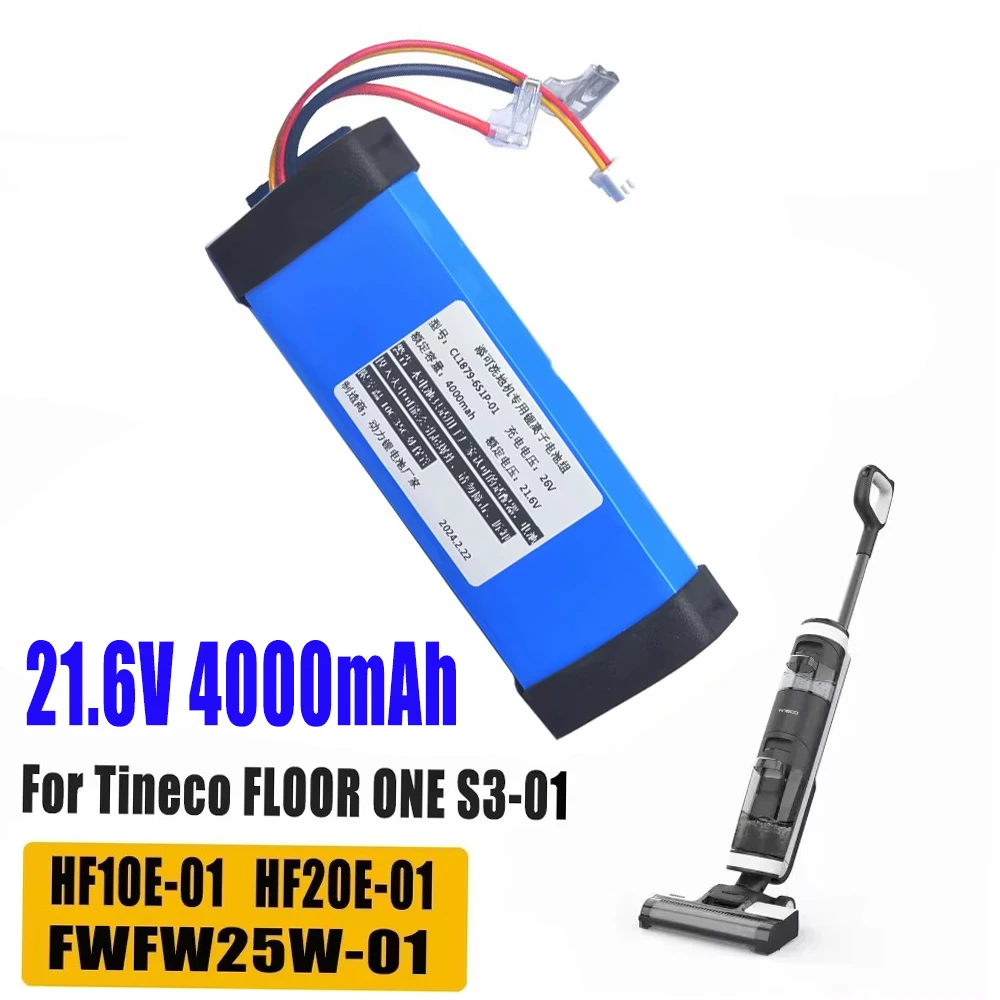 21.6V Battery For Tineco FLOOR ONE 1.0 FW25M-01 FW25W-01 FW09010ECN HF10E-01 HF20E-01 S3-01 Floor Scrubber Accessories Parts