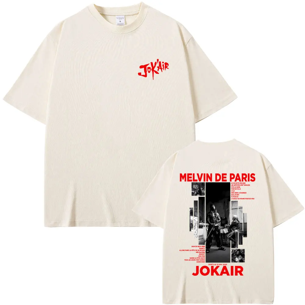 

Rapper Jok'air Melvin De Paris Graphic T-shirt Men Women Hip Hop Fashion Pop Music Short Sleeve T-shirts Casual Vintage T Shirts