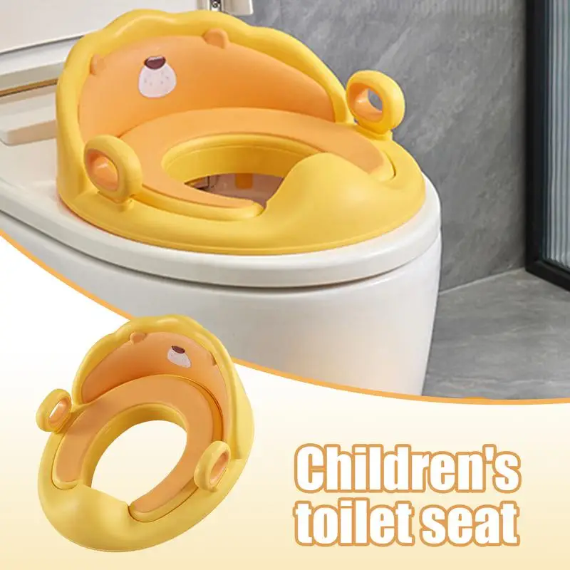 Kids Potty Seat For Toilet Potty Toilet Seat With Handles Non-Slip Safe Potty Seat With Urine Guard Toilet Trainer For Round &